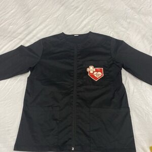 St. Louis Cardinals Black Windbreaker With Pockets Logo Adult Xtra Small MLB